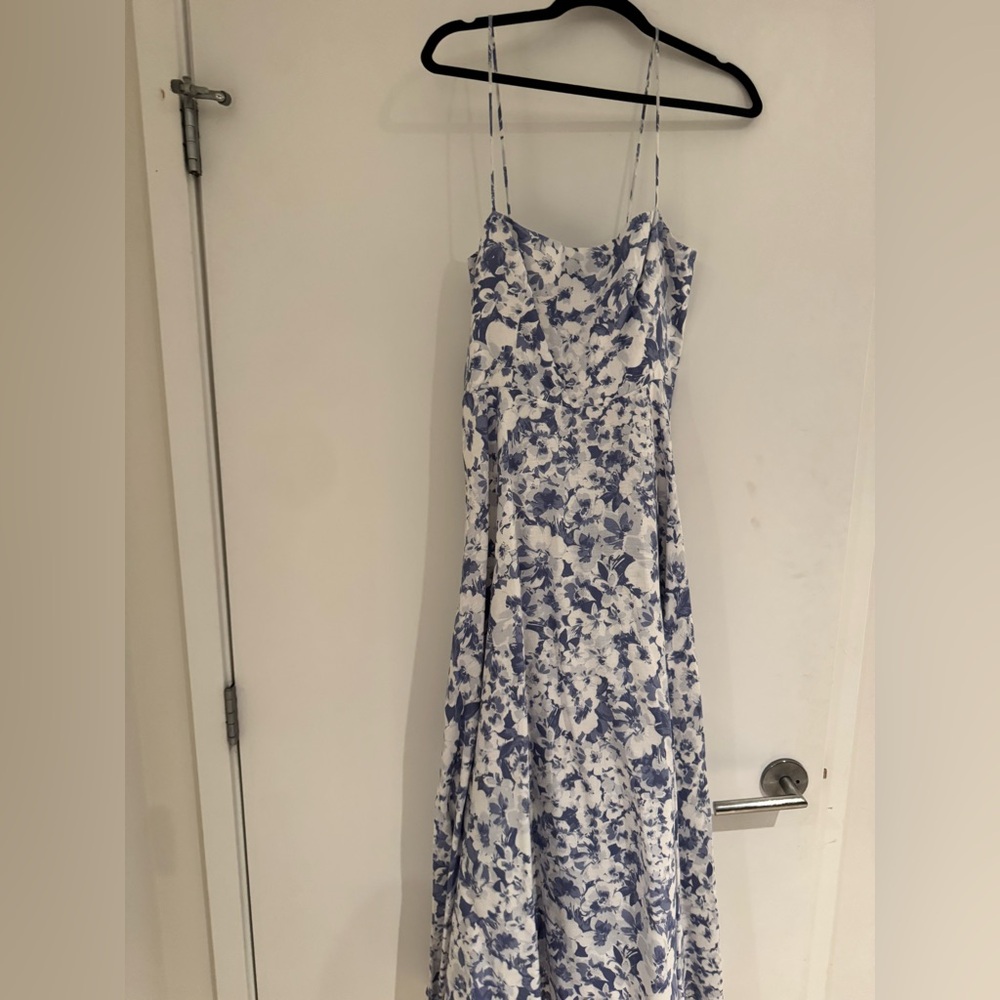 Reformation Monette Linen Midi Dress | Size 10 - Picture 6 of 7
